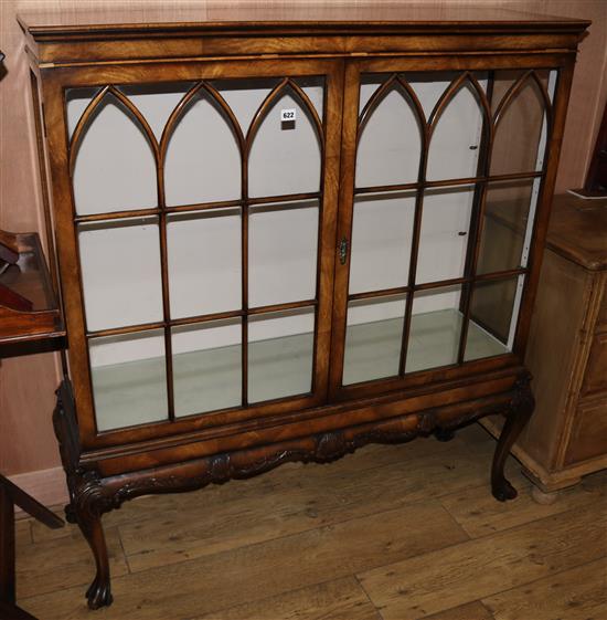 A mahogany display cabinet, W.122cm